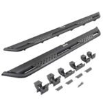 Go Rhino DT4516T Running Boards, Powdercoated Textured Black, Steel, 4-Door, Crew Cab Pickup