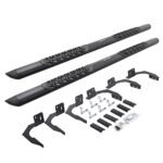 Go Rhino V3410687T Running Boards, Powdercoated Textured Black, Aluminum, 4-Door, Crew Cab Pickup, V3 Series
