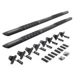 Go Rhino V3451687T Running Boards, Powdercoated Textured Black, Aluminum, 4-Door, Crew Cab Pickup, JT Body, V3 Series