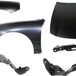 Replacement 7-Piece Kit Factory Style Hood, Steel, Primed, Includes (2) Fender, (2) Fender Liner, (1) Hood, and (2) Hood Hinge