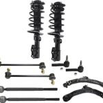TrueDrive 10-Piece Kit Front, Driver and Passenger Side Control Arms with Loaded Struts, Sway Bar Links, and Tie Rod Ends