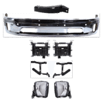 Replacement 8-Piece Kit, Bumper, For Models With Two Piece Bumper Type, Chrome, Includes (1) Bumper, (5) Bumper Bracket, and (2) Fog Light