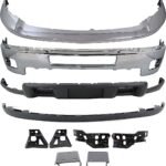 Replacement 10-Piece Kit, Front Bumper, Chrome, Includes (1) Bumper, (6) Bumper Bracket, (1) Bumper Trim, and (2) Valance