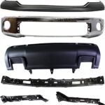Replacement 6-Piece Kit, Front Primed Bumper Cover, For Models With Steel Lower Bumper, Includes (1) Bumper, (1) Bumper Cover, (3) Bumper Retainer, and (1) Valance