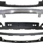 Replacement 5-Piece Kit, Front, Upper Primed Bumper Cover, Includes (1) Bumper, (1) Bumper Bracket, (1) Bumper Cover, and (2) Valance