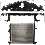 Replacement 3-Piece Kit Radiator, 4 Cyl 2.0L, includes (1) Radiator, (1) Radiator Support, and (1) Radiator Support Cover