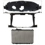 Replacement 3-Piece Kit Radiator, 4 Cyl 1.8L, Sedan, includes (1) Radiator, (1) Radiator Support, and (1) Radiator Support Cover