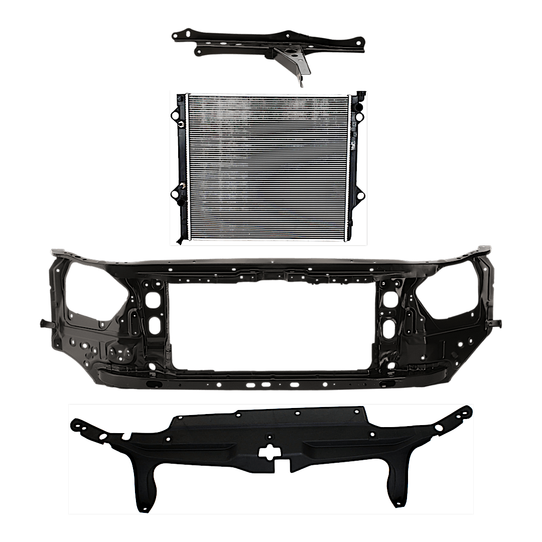 kit-011725-161_1.png Replacement 4-Piece Kit Radiator, 6 Cyl 4.0L, includes (2) Radiator Support, (1) Radiator and (1) Radiator Support Cover - Image 1