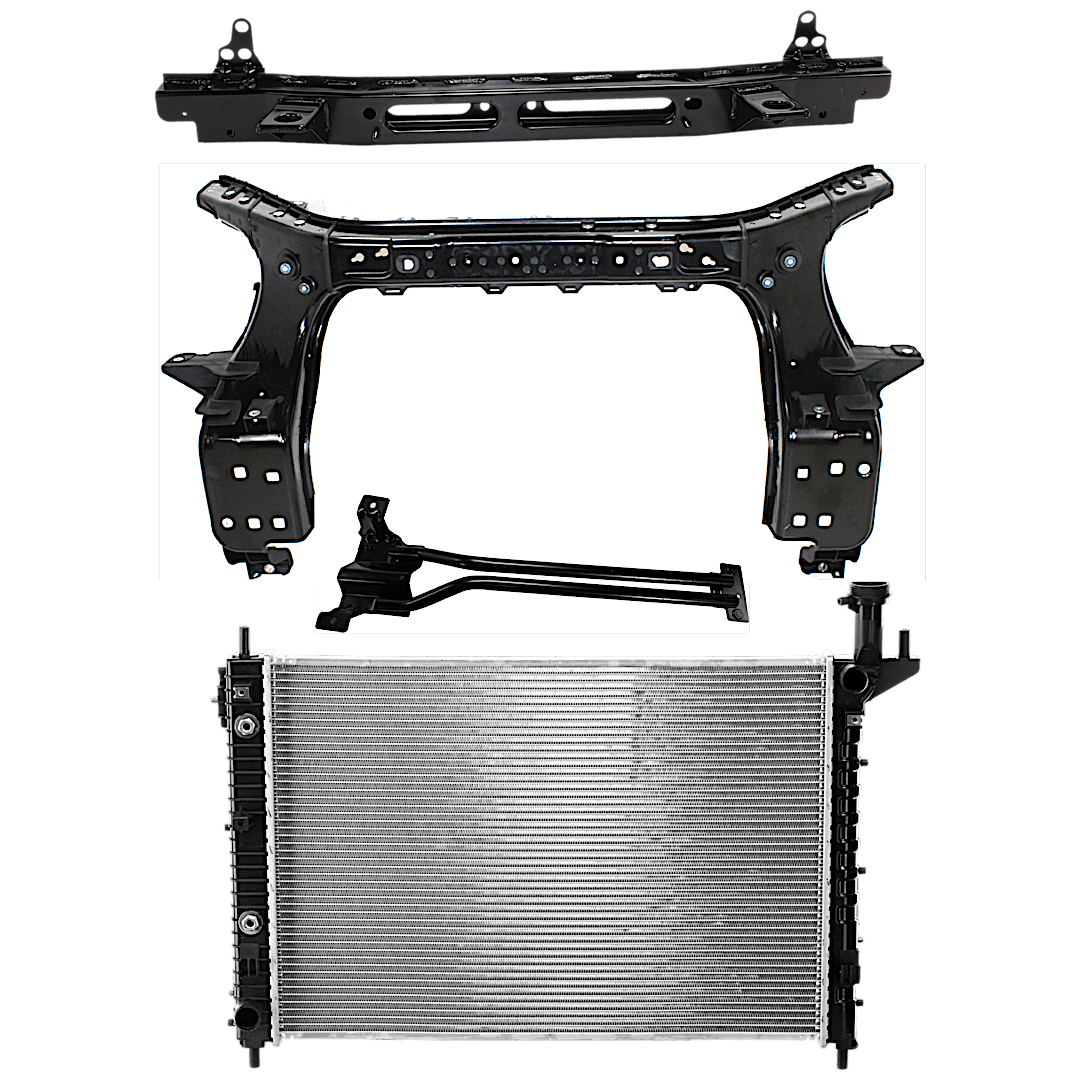 kit-011725-164_1.png Replacement 4-Piece Kit Radiator, For Models With Standard Duty Cooling, 6 Cyl 3.6L, includes (3) Radiator Support and (1) Radiator - Image 1