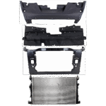 Replacement 4-Piece Kit Radiator, For Models With Single Fan Assembly, 6 Cyl 3.2L, includes (2) Radiator Support, (1) Radiator and (1) Radiator Support Cover