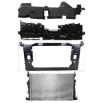 Replacement 4-Piece Kit Radiator, For Models With Single Fan Assembly, 4 Cyl 2.4L, includes (3) Radiator Support and (1) Radiator