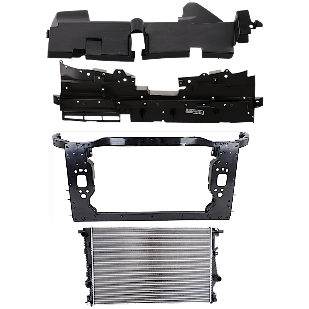 kit-011725-177_1.png Replacement 4-Piece Kit Radiator, For Models With Dual Fan Assembly, 4 Cyl 2.4L, includes (3) Radiator Support and (1) Radiator - Image 1
