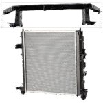 Replacement 2-Piece Kit Radiator, 4 Cyl 2.0L, includes (1) Radiator and (1) Radiator Support