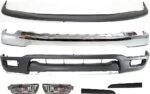 Replacement 7-Piece Kit, Front Bumper, Chrome, Includes (1) Bumper, (1) Bumper Filler, (2) Headlight Filler, (2) Turn Signal Light, and (1) Valance