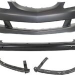 Replacement 4-Piece Kit, Front Primed Bumper Cover, Includes (2) Bumper Bracket, (1) Bumper Cover, and (1) Bumper Reinforcement