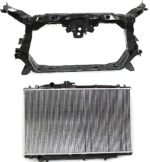 Replacement 2-Piece Kit Radiator, 3.2L Engine, Aluminum Core, Plastic Tank, Includes (1) Radiator and (1) Radiator Support