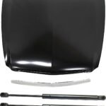 Replacement 4-Piece Kit, Factory Style Hood, Sedan, Steel, Primed, Includes (1) Hood, (1) Hood Molding, and (2) Lift Support