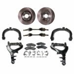TrueDrive 9-Piece Kit Front, Driver and Passenger Side, Upper and Lower Control Arm, includes Axle Assembly, Brake Discs, and Brake Pad Set