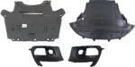 Replacement 4-Piece Kit, Front, Driver and Passenger Side Primed Bumper Cover, Includes (2) Bumper Cover and (2) Engine Splash Shield