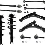 TrueDrive 10-Piece Kit Front, Driver and Passenger Side Suspension with Control Arm, Loaded Strut, Sway Bar Link, and Tie Rod End