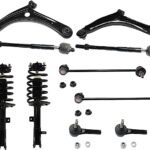 TrueDrive 10-Piece Kit Front, Driver and Passenger Side Suspension Includes Control Arms, Loaded Struts, Sway Bar Links, and Tie Rod Ends, 4WD/FWD