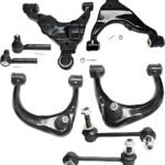 TrueDrive 8-Piece Kit Front, Driver and Passenger Side, Upper and Lower Control Arm with Sway Bar Links and Tie Rod Ends
