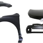 Replacement 4-Piece Kit, Front Primed Bumper Cover, Includes (1) Bumper Cover, (2) Fender, and (1) Hood
