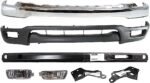Replacement 7-Piece Kit, Front Bumper, Chrome, Includes (1) Bumper, (2) Bumper Bracket, (1) Bumper Reinforcement, (2) Turn Signal Light, and (1) Valance