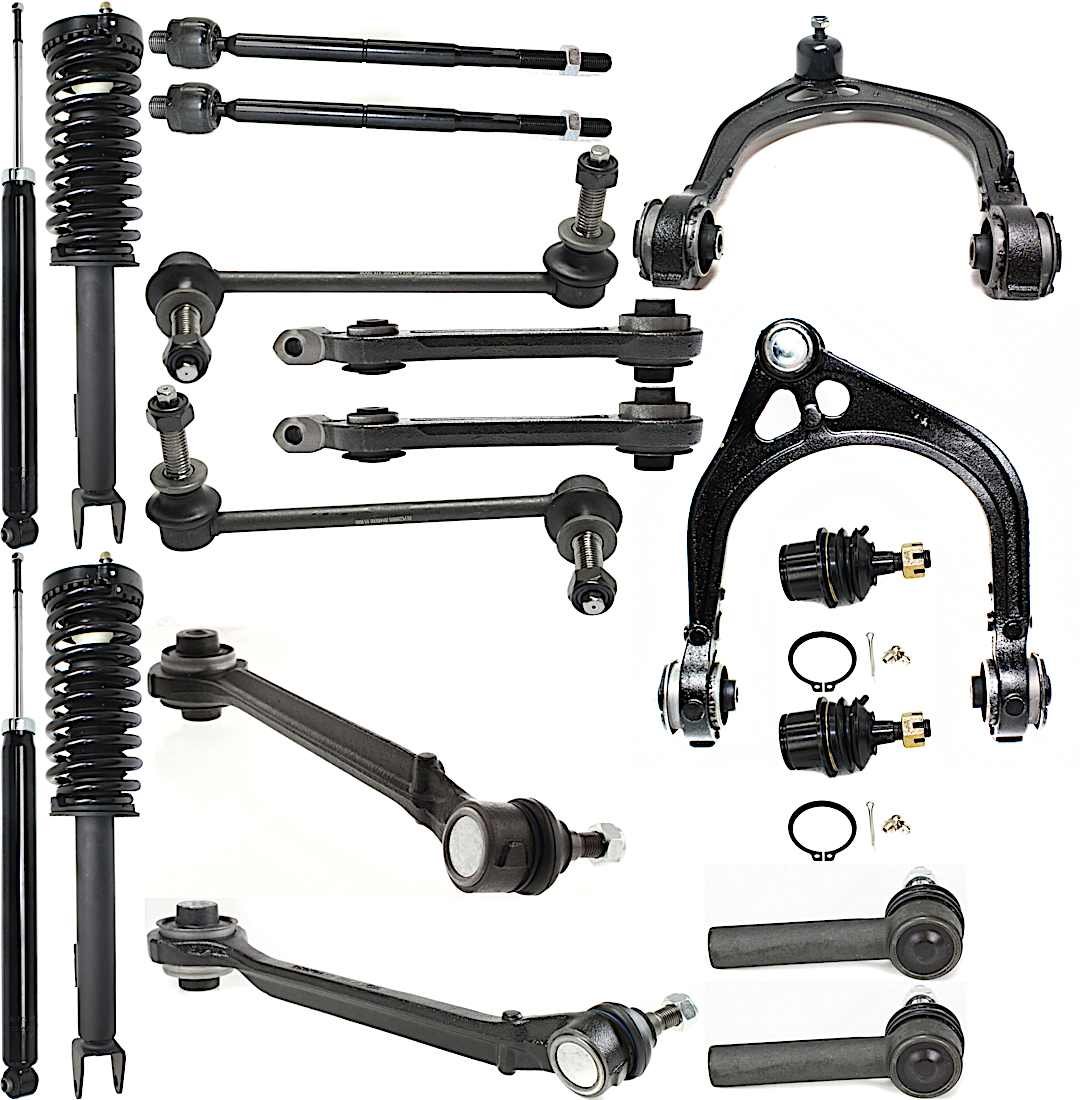 kit-030317-17_1.jpg TrueDrive 18-Piece Kit Front, Driver and Passenger Side, Upper and Lower, Forward and Rearward Control Arm Kit, Sedan, RWD, Non-Adjustable, Without Police Pkg and Perf Suspension, Standard Design - Image 1