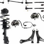 TrueDrive 12-Piece Kit Front, Driver and Passenger Side, Lower Control Arms with Loaded Struts, Sway Bar Links, Tie Rod Ends, and Wheel Hubs