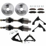 TrueDrive 10-Piece Kit Front, Driver and Passenger Side, Upper and Lower Control Arm, 4WD, Includes (2) Axle Assembly, (2) Brake Disc, (1) Brake Pad Set, and (4) Control Arm