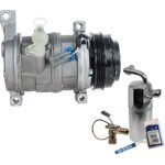 DriveMotive 2-Piece Kit A/C Compressor Kit, includes A/C Compressor and A/C Service Kit, Two Bolts to mount the Hoses