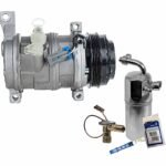 DriveMotive 2-Piece Kit A/C Compressor Kit, includes A/C Compressor and A/C Service Kit, Two Bolts to mount the Hoses