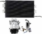 DriveMotive 3-Piece Kit A/C Compressor with A/C Condenser, and A/C Service Kit (A/C Accumulator, A/C Expansion Valve, A/C Orifice Tube, and A/C O-Ring and Gasket Seal Kit), 6-Groove Pulley, 4.33in Diameter