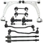 TrueDrive 10-Piece Kit Front, Driver and Passenger Side, Lower Control Arm Kit, Includes (2) Control Arm, (4) Sway Bar Link, and (4) Tie Rod End
