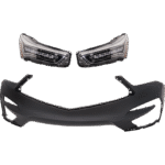 JC Whitney 3-Piece Kit Driver and Passenger Side Headlight, Includes (2) Headlight and (1) Bumper Cover