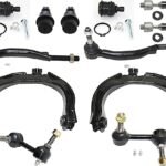TrueDrive 12-Piece Kit Front, Driver and Passenger Side, Upper Control Arm Kit, Includes (4) Ball Joint, (2) Control Arm, (2) Sway Bar Link, and (4) Tie Rod End