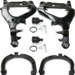 TrueDrive 6-Piece Kit Front, Driver and Passenger Side, Upper and Lower Control Arm Kit, Includes (2) Ball Joint and (4) Control Arm