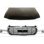 JC Whitney 2-Piece Kit Hood, Includes (1) Grille Assembly and (1) Hood