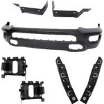 JC Whitney 6-Piece Kit Front Bumper Primed, (4) Bumper Bracket and (1) Bumper