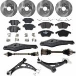 TrueDrive 14-Piece Kit Front Axle Assembly, Automatic Dual Transmission, For Models With 288mm Front Disc, 272mm Rear Disc, Includes (2) Axle Assembly, (4) Brake Disc, (2) Brake Pad Set, and (4) Control Arm