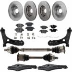 TrueDrive 14-Piece Kit Front Axle Assembly, Diesel, Sedan, For Models With 288mm Front Disc, 272mm Rear Disc, Includes (2) Axle Assembly, (4) Brake Disc, (2) Brake Pad Set, and (4) Control Arm
