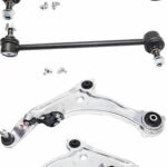 TrueDrive 4-Piece Kit Front, Driver and Passenger Side, Lower Control Arm Kit, Includes (2) Control Arm and (2) Sway Bar Link