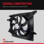 Replacement 4-Piece Kit Driver and Passenger Side Radiator and A/C Condenser Fan, includes Radiator Support - Image 26