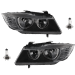 Replacement 4-Piece Kit Halogen Headlights, With bulb(s), Includes (2) Headlight and (2) Headlight Bulb