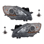 Replacement 4-Piece Kit Halogen Headlights, With bulb(s), Includes (2) Headlight and (2) Headlight Bulb