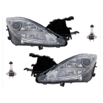 Replacement 4-Piece Kit Halogen Headlights, With bulb(s), Includes (2) Headlight and (2) Headlight Bulb, CAPA Certified