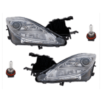 Replacement 4-Piece Kit Halogen Headlights, With bulb(s), Includes (2) Headlight and (2) Headlight Bulb