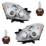 Replacement 4-Piece Kit, Driver and Passenger Side Halogen Headlight, With bulb(s), OE Replacement, Includes (2) Headlight and (2) Headlight Bulb