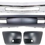 Replacement 4-Piece Kit, Front Bumper, For Models With Fog Lights, For Models With Tow Hook Holes, Chrome, Includes (1) Bumper, (2) Bumper End, and (1) Valance